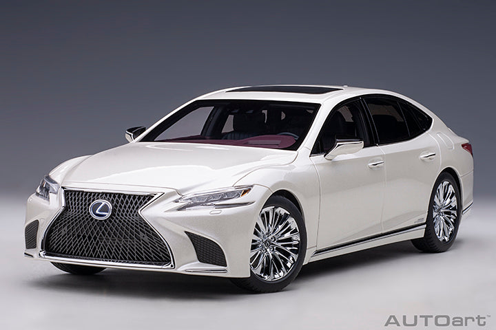 78866  LEXUS LS 500h (SONIC WHITE METALLIC/CRIMSON & BLACK INTERIOR)