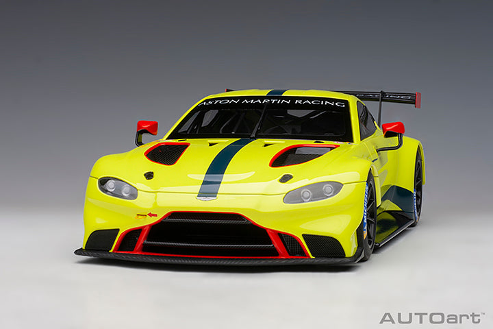 81807  ASTON MARTIN VANTAGE GTE LE MANS PRO 2018 PRESENTATION CAR (GREEN WITH STRIPES/A)