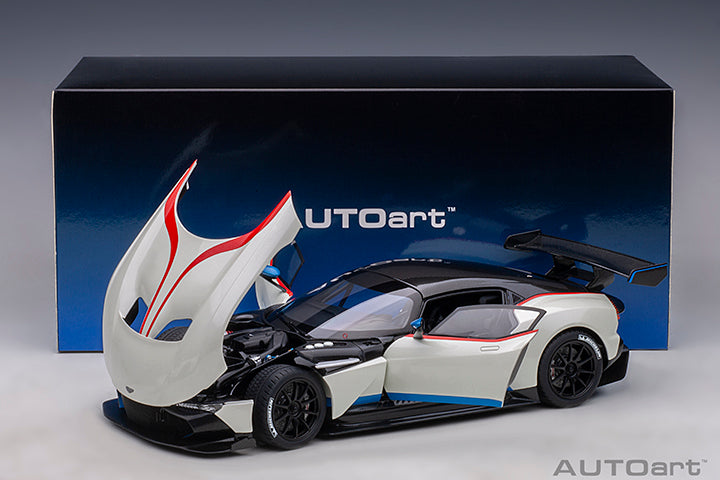 70261  ASTON MARTIN VULCAN (STRATUS WHITE W/ BLUE STRIPES)