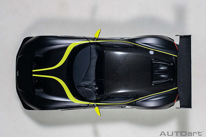 70262  ASTON MARTIN VULCAN (MATT BLACK W/ LIME GREEN STRIPES)