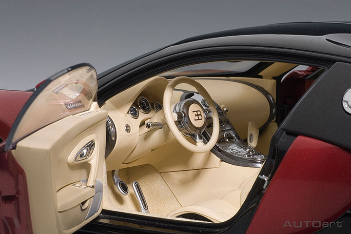 70909  BUGATTI EB 16.4 VEYRON PRODUCTION CAR (INTERIOR IN BEIGE / BODY SHELL IN BLACK/R