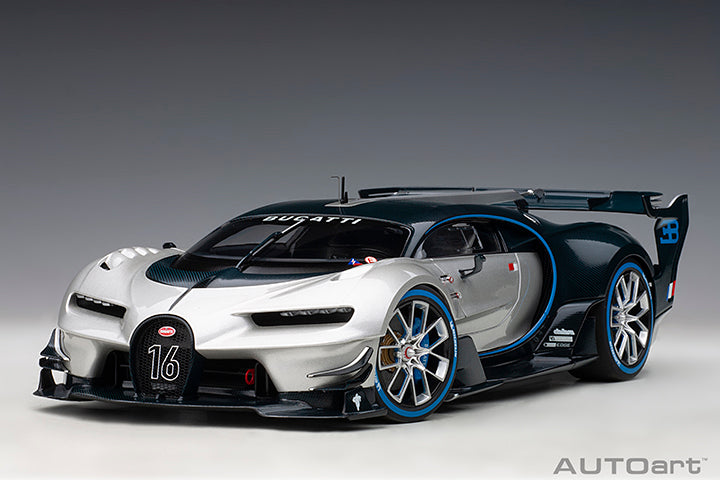 70987 BUGATTI VISION GRAN TURISMO (SILVER/BLUE CARBON) – AUTOart Models ...