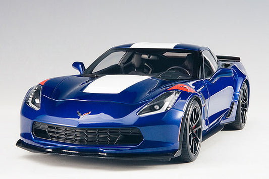 71275  CHEVROLET CORVETTE GRAND SPORT (ADMIRAL BLUE/WHITE STRIPES/RED FENDER HASH MARKS