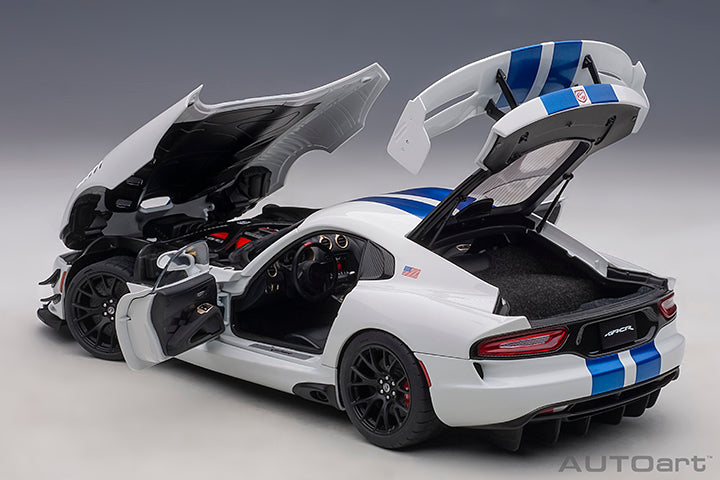 71731  DODGE VIPER GTS-R COMMEMORATIVE EDITION ACR 2017 (PEARL WHITE W/ BLUE STRIPES)