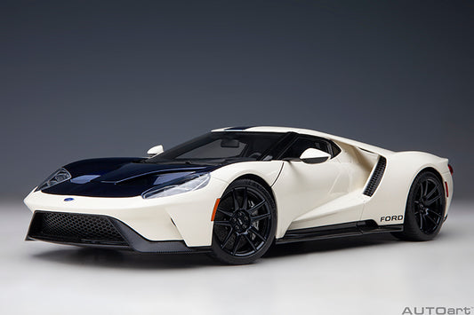 72926 FORD GT HERITAGE EDITION PROTOTYPE (WIMBLEDON WHITE W/ ANTIMATTER BLUE)