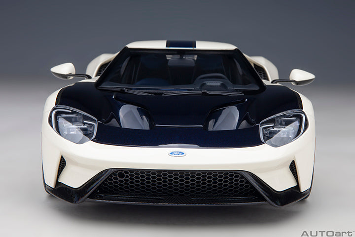 72926 FORD GT HERITAGE EDITION PROTOTYPE (WIMBLEDON WHITE W/ ANTIMATTER BLUE)