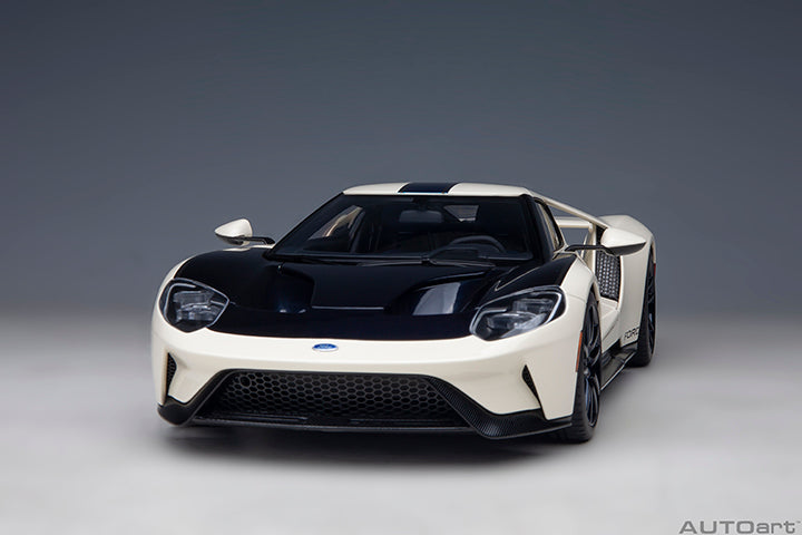 72926 FORD GT HERITAGE EDITION PROTOTYPE (WIMBLEDON WHITE W/ ANTIMATTER BLUE)