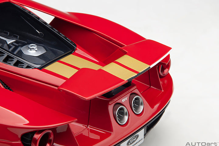 72927  FORD GT HERITAGE EDITION ALAN MANN (RED W/ GOLD STRIPES)