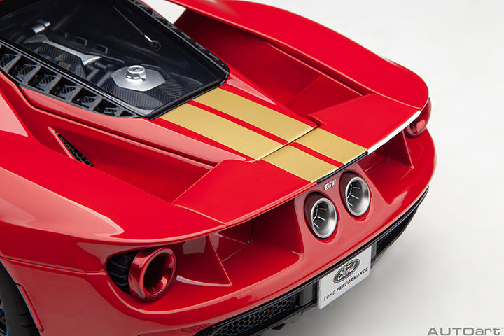 72927  FORD GT HERITAGE EDITION ALAN MANN (RED W/ GOLD STRIPES)