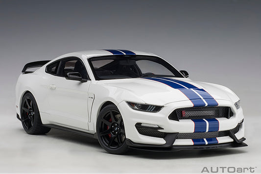 72931  FORD SHELBY GT-350R (OXFORD WHITE W/ LIGHTNING BLUE STRIPES)