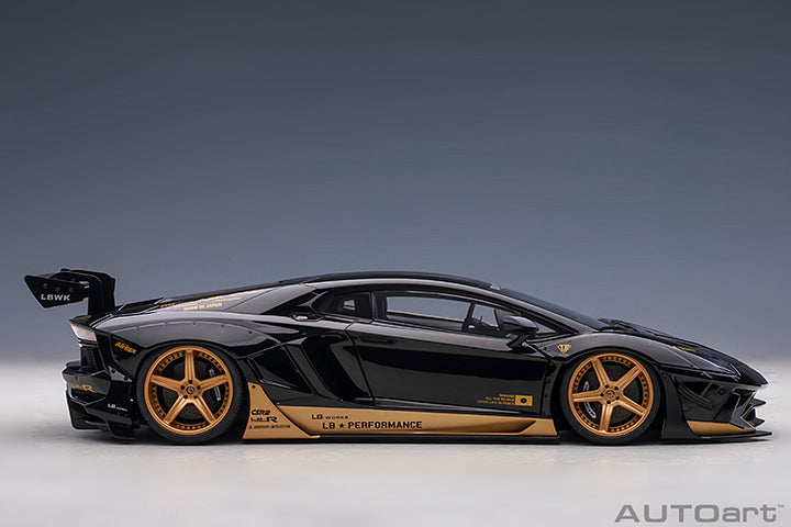 79184  LIBERTY WALK LB-WORKS LAMBORGHINI AVENTADOR LIMITED EDITION (GLOSS BLACK/GOLD ACCENTS)