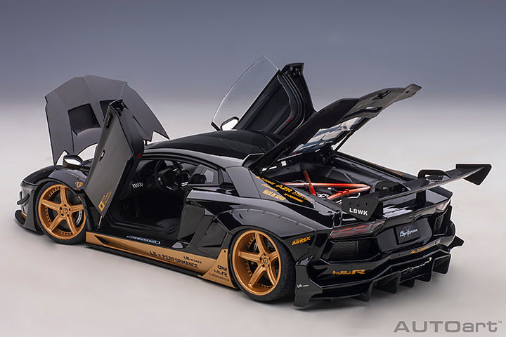 79184  LIBERTY WALK LB-WORKS LAMBORGHINI AVENTADOR LIMITED EDITION (GLOSS BLACK/GOLD ACCENTS)