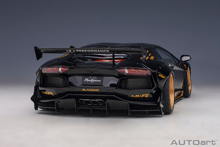 79184  LIBERTY WALK LB-WORKS LAMBORGHINI AVENTADOR LIMITED EDITION (GLOSS BLACK/GOLD ACCENTS)