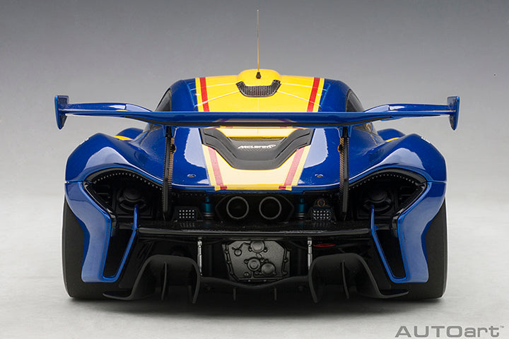 81542  McLAREN P1 GTR (METALLIC BLUE/YELLOW STRIPES)