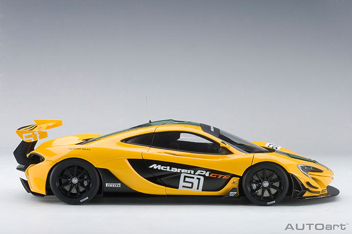 81544  McLAREN P1 GTR GENEVA MOTOR SHOW 2015 (YELLOW/GREEN STRIPES #51)