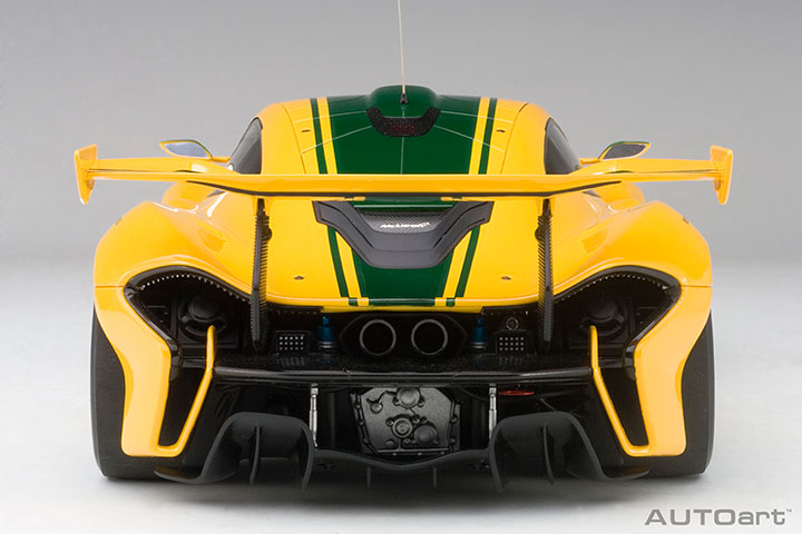 81544  McLAREN P1 GTR GENEVA MOTOR SHOW 2015 (YELLOW/GREEN STRIPES #51)